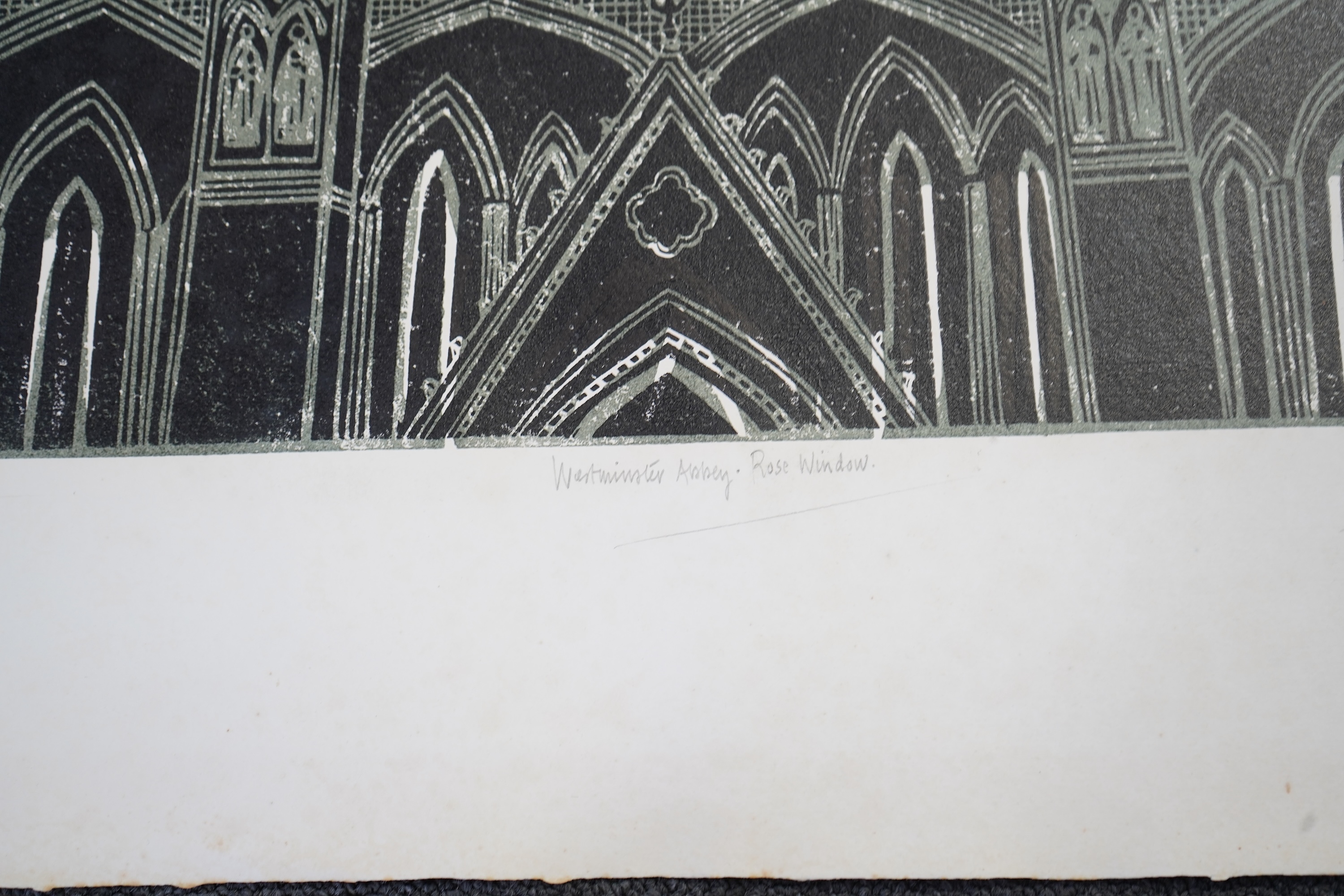 Robert Tavener RE, 1920-2004, 'Westminster Abbey, Rose Window'